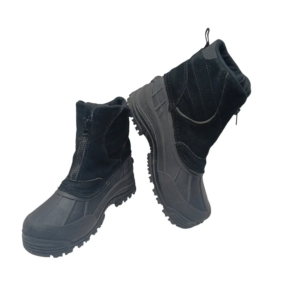 Falls Creek Black Waterproof / Front Zip / Winter Boots / 3M Insulated / Size: 7